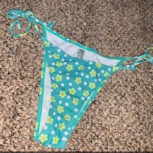 flower tie bathing suit bottoms